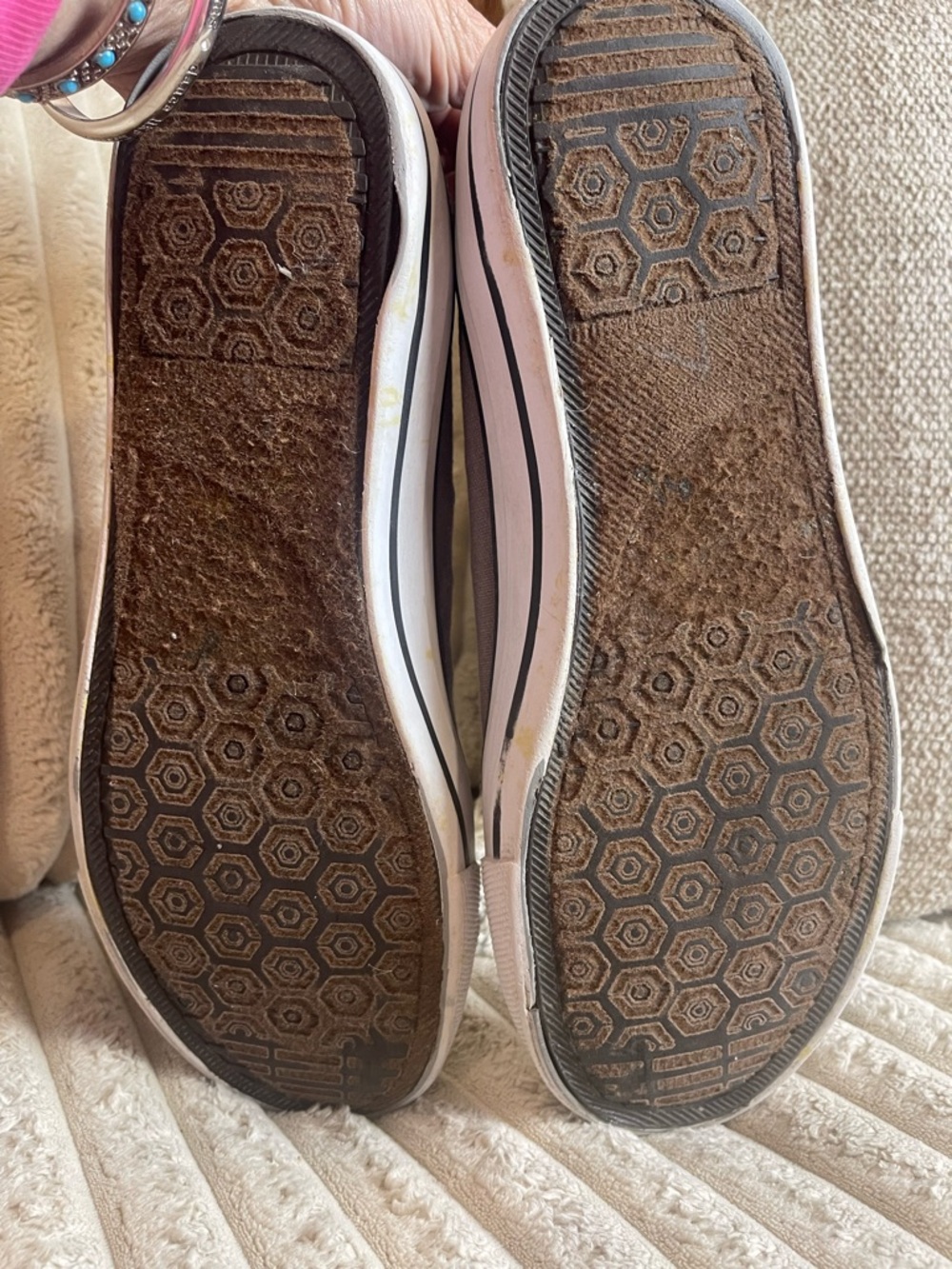 Revolution Taupe Canvas Low-Top Sneakers with White Trim - Picture 5 of 9